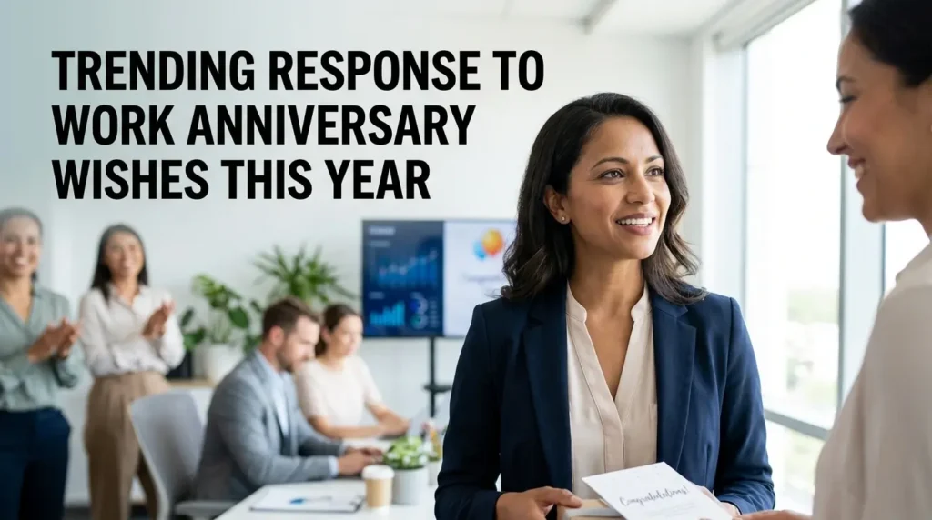 Trending Response to Work Anniversary Wishes This Year