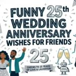 funny 25th wedding anniversary wishes for friends
