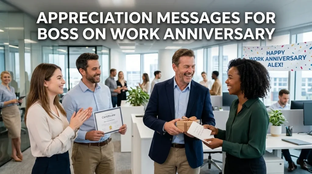 Appreciation Messages for Boss on Work Anniversary