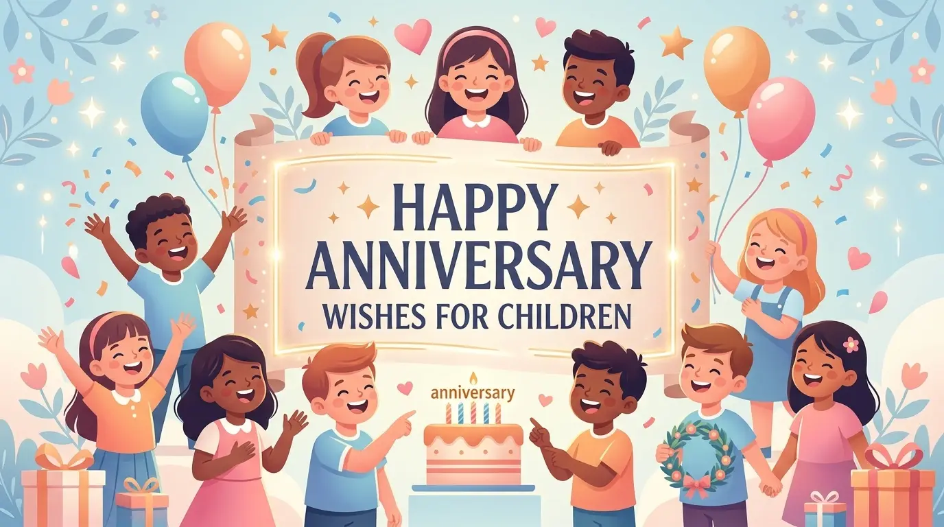 Happy anniversary wishes for children