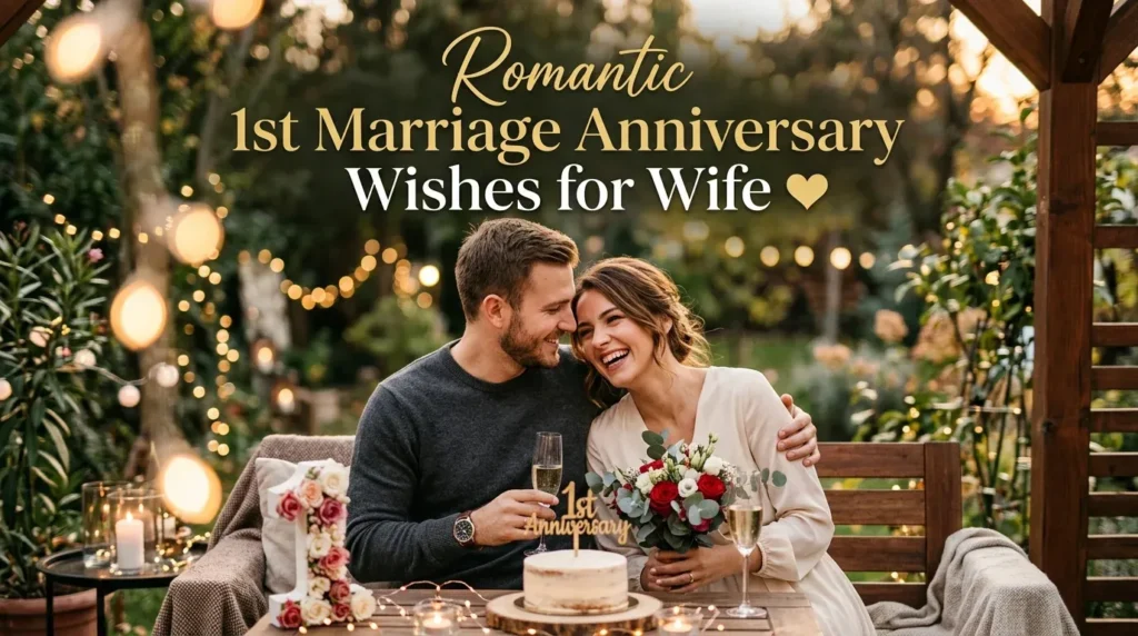 Romantic 1st Marriage Anniversary Wishes for Wife ❤️