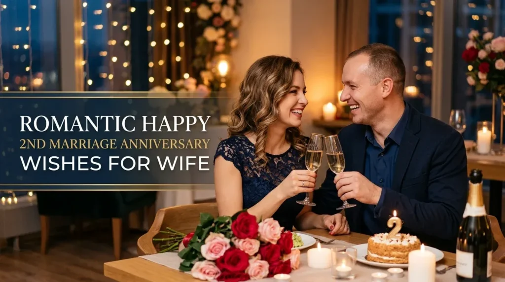Romantic Happy 2nd Marriage Anniversary Wishes for Wife