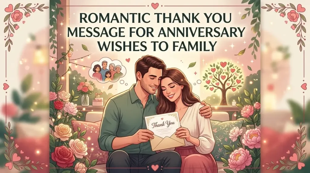 Romantic Thank You Message for Anniversary Wishes to Family