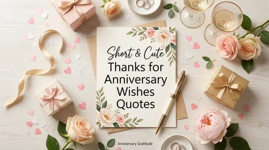 Short & Cute Thanks for Anniversary Wishes Quotes