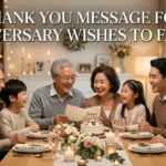 Thank you message for anniversary wishes to family