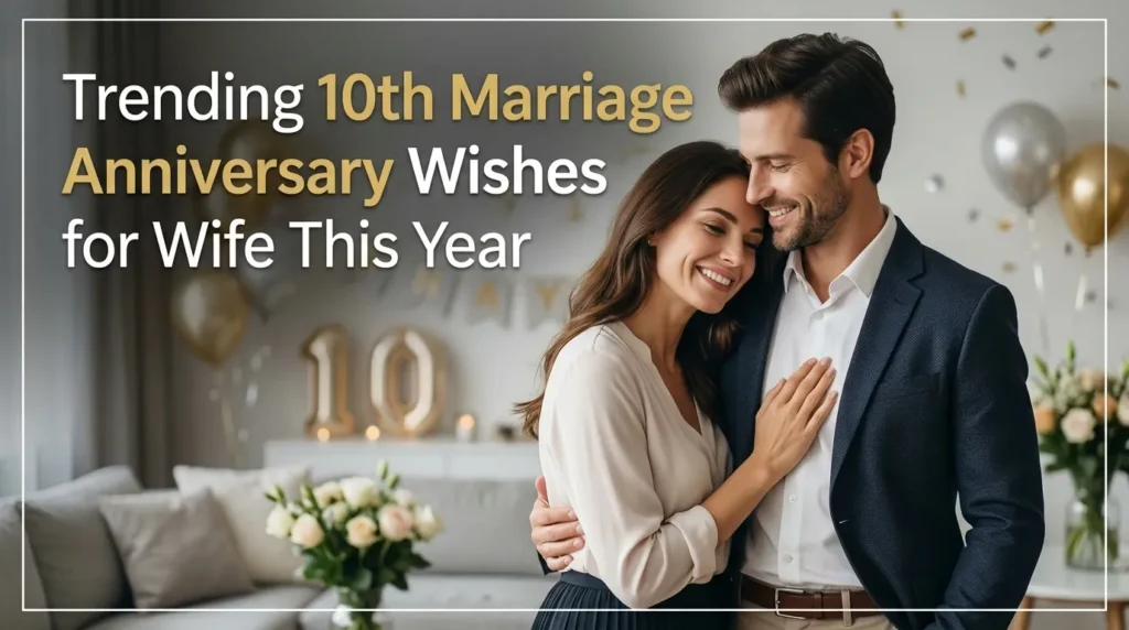 Trending 10th Marriage Anniversary Wishes for Wife This Year