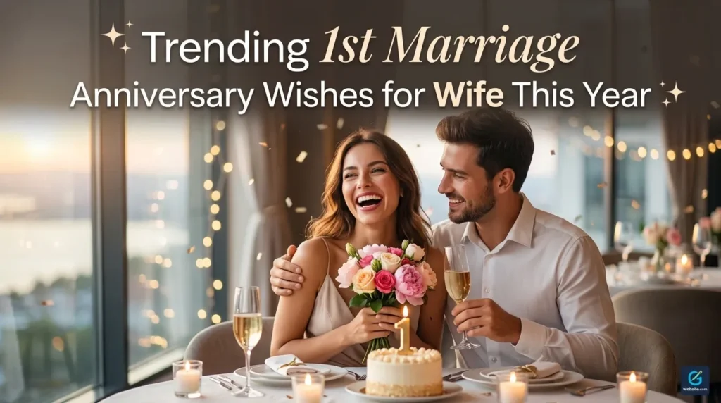 Trending 1st Marriage Anniversary Wishes for Wife This Year ✨