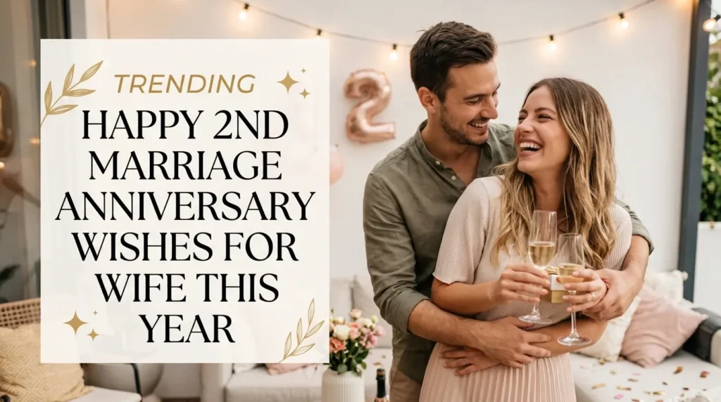 Trending Happy 2nd Marriage Anniversary Wishes for Wife This Year