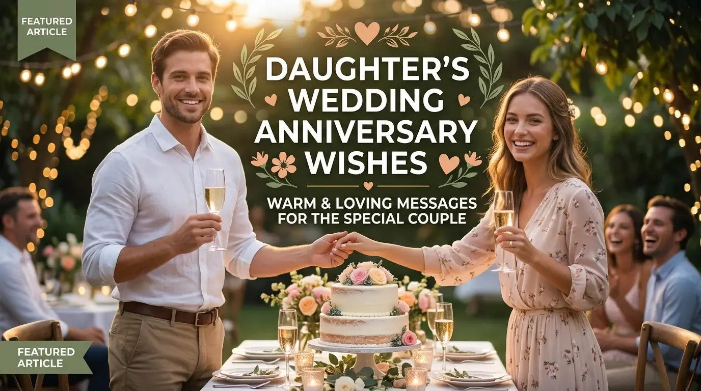 Daughter's wedding anniversary wishes